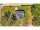 House with pool and large backyard, seen from above at 2107 Gallagher Rd, Dover, FL 33527