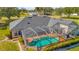 Screened pool with surrounding deck at 2107 Gallagher Rd, Dover, FL 33527