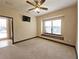 Bright bedroom with a window seat and ceiling fan at 3050 Wentworth Way, Tarpon Springs, FL 34688