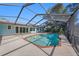 Screened pool and patio with large backyard at 7108 Riverwood Blvd, Tampa, FL 33615