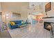 Bright living room with fireplace and stylish furnishings at 10263 Gandy N Blvd # 202, St Petersburg, FL 33702