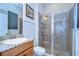 Bathroom with granite vanity, shower, and toilet at 11807 Cross Vine Dr, Riverview, FL 33579