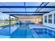 Stunning pool and spa with covered patio area at 11807 Cross Vine Dr, Riverview, FL 33579