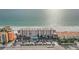 Aerial view of beachfront condo building with pool and parking at 18650 Gulf Blvd # 712, Indian Shores, FL 33785