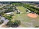 Aerial view of Apollo Beach Park, showing sports fields and track at 6000 Francis Drive, Apollo Beach, FL 33572