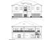Architectural rendering of a two-story house with a metal roof and attached garage at 6457 1St Palm Pt, St Pete Beach, FL 33706