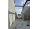 View through the framed opening of the under-construction house at 6457 1St Palm Pt, St Pete Beach, FL 33706