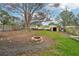 Large backyard with firepit and mature tree at 7201 Park S St, St Petersburg, FL 33707