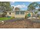 Backyard view of house; showing patio, and grassy area at 7201 Park S St, St Petersburg, FL 33707