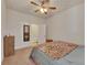 Bedroom with carpet flooring and ceiling fan at 10439 Waterstone Dr, Riverview, FL 33578