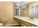 Elegant bathroom with a large vanity and gold framed mirror at 1116 N Riverhills Dr, Temple Terrace, FL 33617