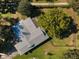 Overhead shot of a home with well-maintained landscaping and surrounding foliage at 2640 Westchester N Dr, Clearwater, FL 33761