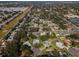 An aerial view of homes in a verdant community, providing a sense of neighborhood layout at 2640 Westchester N Dr, Clearwater, FL 33761
