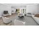 Bright living room features tile floors, neutral paint, and an open floorplan perfect for entertaining at 2640 Westchester N Dr, Clearwater, FL 33761