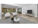 Bright living room features tile floors, neutral paint, and an open floorplan perfect for entertaining at 2640 Westchester N Dr, Clearwater, FL 33761