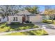 Single-story house with a two-car garage and front yard at 35608 Welby Ct, Zephyrhills, FL 33541