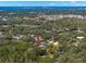 Wide aerial view of the property and surrounding neighborhood at 615 Westfield Ct, Dunedin, FL 34698