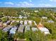 Aerial view of a residential neighborhood showcasing various house styles and lush green landscaping at 151 18Th Ne Ave, St Petersburg, FL 33704