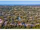 Aerial view showing home location, community pool, and tennis court at 1901 Lennox E Rd # 1901, Palm Harbor, FL 34683