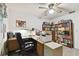 Spacious home office with built-in desk and ample shelving for storage at 3116 Gulfwind Dr, Land O Lakes, FL 34639