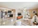 Virtually staged living room with modern furniture and decor at 3529 Windham Dr, Holiday, FL 34691