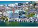 Aerial view highlighting condo location near beach and waterway at 399 2Nd St # 718, Indian Rocks Beach, FL 33785
