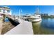 Private boat dock with walkway access at 399 2Nd St # 718, Indian Rocks Beach, FL 33785