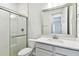 Bathroom with shower, toilet and vanity at 5911 Jaudon Ave, Wesley Chapel, FL 33545