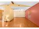 Living room with hardwood floors and a neutral color palette at 8069 Pagoda Dr, Spring Hill, FL 34606