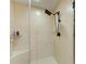 Large walk-in shower with glass enclosure and modern fixtures at 501 Haben Blvd # 806, Palmetto, FL 34221