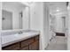 Bathroom with vanity, shower, and tile flooring at 7360 Ulmerton Rd # 2B, Largo, FL 33771