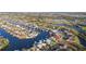 Aerial view highlighting the property's waterfront location and neighborhood at 937 Bunker View Dr, Apollo Beach, FL 33572