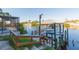 Private boat dock with lift and beautiful water views at 937 Bunker View Dr, Apollo Beach, FL 33572