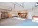 Garage with built in shelving and workbench at 937 Bunker View Dr, Apollo Beach, FL 33572