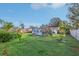 Large backyard with a small pool, play set, and lush green grass, perfect for outdoor activities at 3407 King George Ln, Seffner, FL 33584