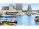 Panoramic aerial view of Tampa Convention Center and Harbour Island at 345 Bayshore Blvd # 1108, Tampa, FL 33606