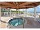 Relaxing hot tub under a covered patio at 4199 38Th S Ave # I, St Petersburg, FL 33711