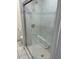 Clean shower with glass enclosure and modern tile at 4199 38Th S Ave # I, St Petersburg, FL 33711