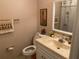 Clean bathroom with white vanity and shower/tub combo at 5105 Garden Vale Ave, Tampa, FL 33624