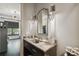 Simple bathroom with single sink and shower/tub combo at 5120 W Longfellow Ave, Tampa, FL 33629