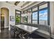 Breakfast nook with built-in bench seating and water views at 5120 W Longfellow Ave, Tampa, FL 33629