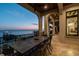 Outdoor dining area overlooking the water at sunset at 5120 W Longfellow Ave, Tampa, FL 33629