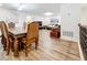 Formal dining room with ornate furniture and hardwood floors at 6009 Palm Key Ave, Oldsmar, FL 34677