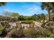 Community pool with lounge chairs at 10334 Estero Bay Ln, Tampa, FL 33625