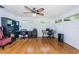 Bright home office with hardwood floors and ample workspace for two at 1201 Kapok Cir, Clearwater, FL 33759