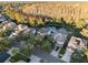 Aerial shot showcasing the neighborhood, pond, and well-maintained landscaping at 18127 Sandy Pointe Dr, Tampa, FL 33647