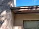 Shows damaged soffit and fascia board near corner of house at 415 Bloomingfield Dr, Brandon, FL 33511