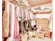 Walk-in closet filled with clothes, storage containers, and a dresser at 5201 Pless Rd, Plant City, FL 33565
