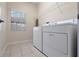 Convenient laundry room with washer, dryer, and shelving at 11240 Ragsdale Ct, New Port Richey, FL 34654