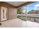 Screened patio with access to the backyard and house at 11240 Ragsdale Ct, New Port Richey, FL 34654